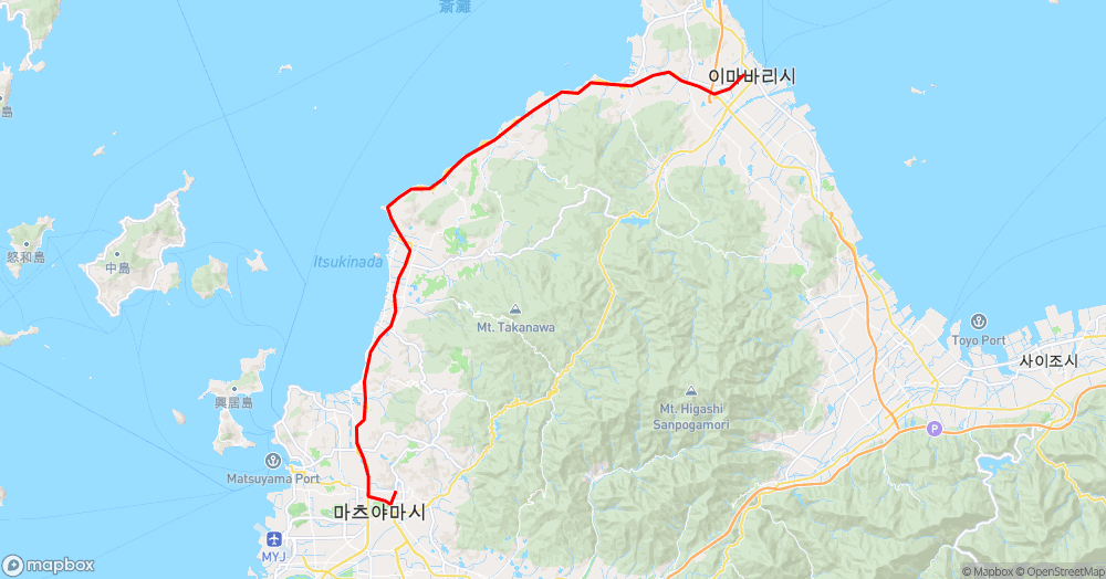 마쓰야마 이마바리 라이딩 경로
