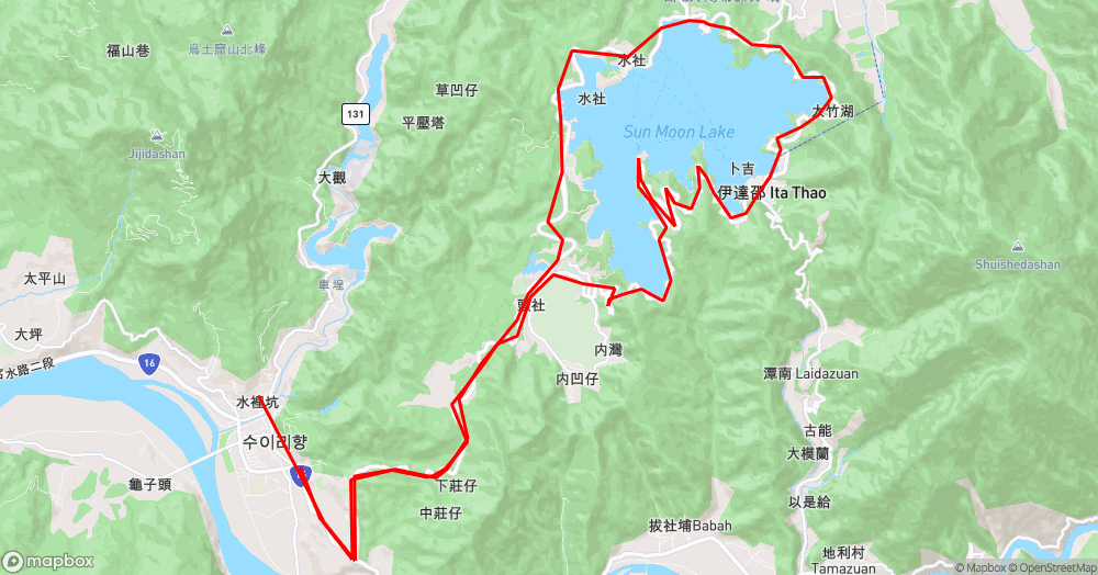 수이리 일월담 지도